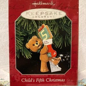 Hallmark Keepsake Ornament 1998 Child’s Fifth Christmas Child’s Age Collection